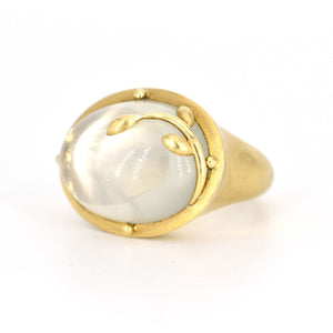 Temple St. Clair Green Moonstone Vine Ring