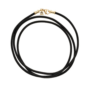 Temple St. Clair 18k & Black Leather Cord