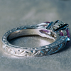 Diamond with Sapphire Trinity Ring