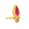 Zaffiro Cherry Spinel, Tourmaline and Sapphire Ring